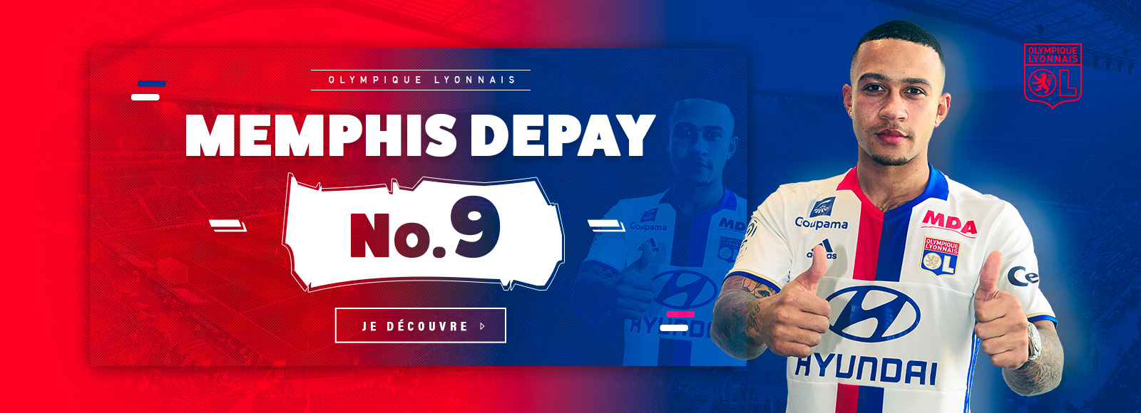 Maillot Olympique Lyonnais Memphis DEPAY Maillot Olympique Lyonnais Memphis DEPAY
